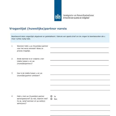 Documentvoorvertoning: Essentiële Informatie over de Vragenlijst Gezinsband voor Nareis — Gezin (CERFA n°7146)