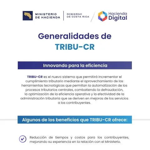 Vista previa del documento Explora la Guía Generalidades De TRIBU CR para Conocer tus — Trámites administrativos (CERFA n°GeneralidadesDeTRIBU-CR)