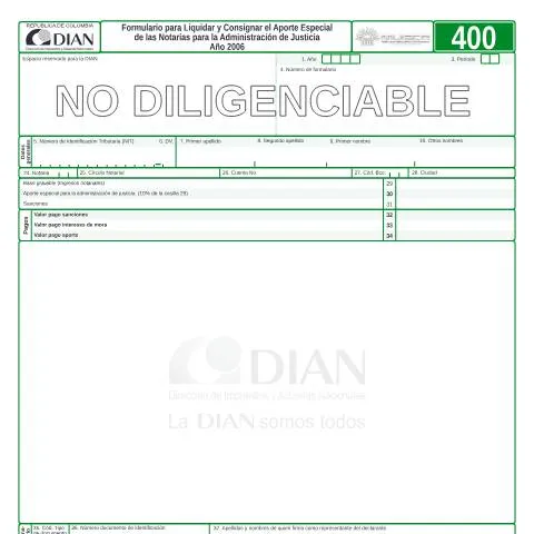 Vista previa del documento Implicaciones del Formulario F400-2006 en la Justicia Colombiana — Trámites administrativos (CERFA n°F400-2006)