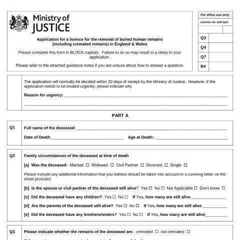 Document preview: Exhumation Licensing: When and How to Disturb Human Remains — Legal & justice