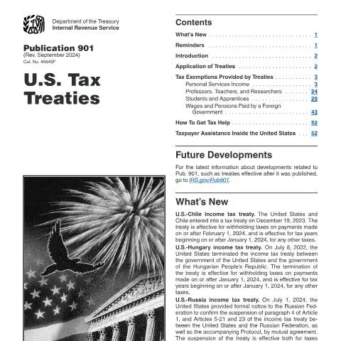 Document preview: Understanding IRS Publication 901 for International Taxation — Taxes (CERFA n°PUB-901)