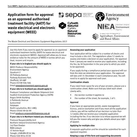 Document preview: AATF Approval Requirements: Your Complete WMP5 Application Guide — Environment & energy