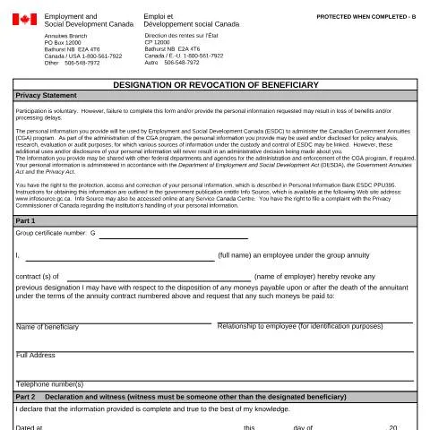 Document preview: Mastering Your Beneficiary Designation with NAS2920 — Government & admin (CERFA n°NAS2920)