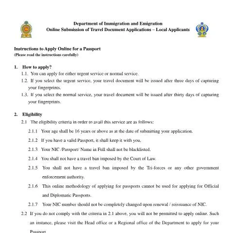 Document preview: Your Comprehensive Guide to Online Passport Applications — Immigration & visas