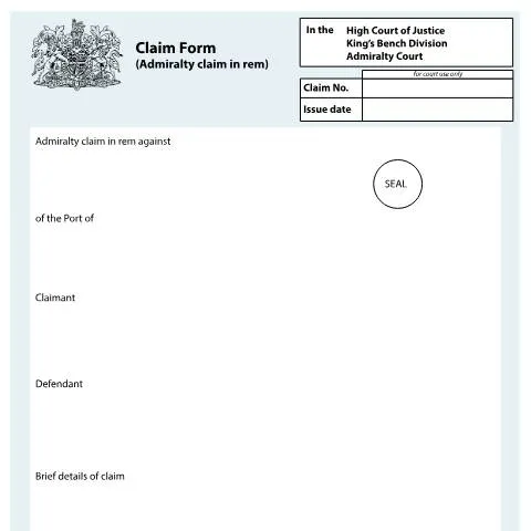 Document preview: Maritime Legal Claims: Understanding Form ADM1 Proceedings — Legal & justice