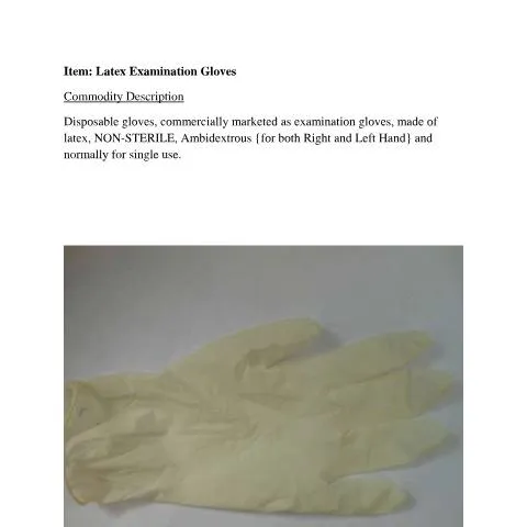Document preview: Understanding Latex Gloves Classification for Regulatory Compliance — Government & admin (LatexGloves)