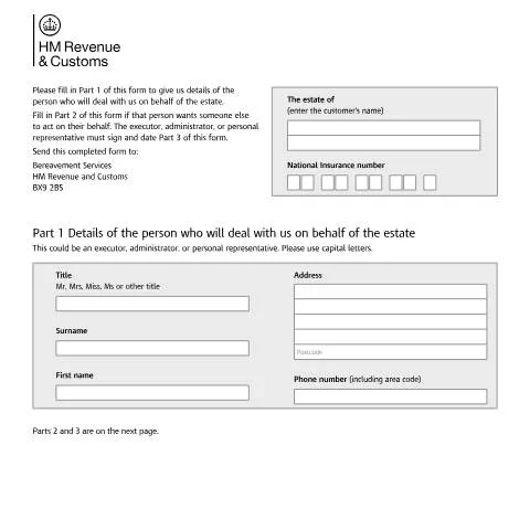 Document preview: Authorized Representatives for Estate Tax Matters with HMRC — Taxes