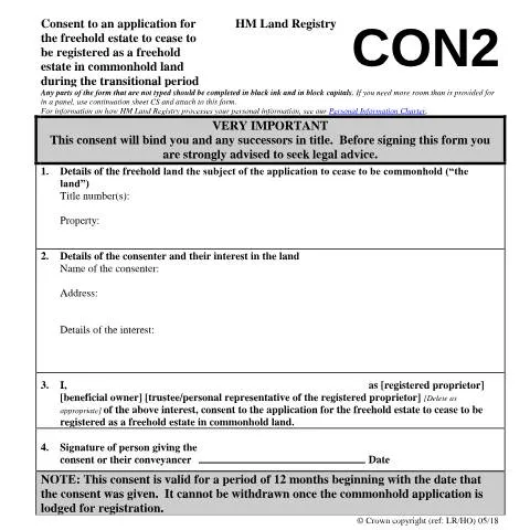 Document preview: Navigating the CON2 Process for Freehold Termination — Property & real estate