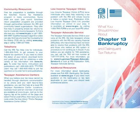 Document preview: Navigating IRS Publication 5082 for Bankruptcy Tax Compliance — Taxes (CERFA n°PUB-5082)