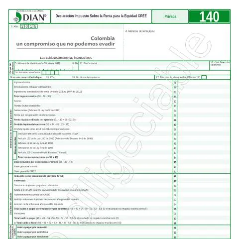 Vista previa del documento Análisis de la Declaración Impuesto Sobre la Renta para la Equidad — Impuestos (CERFA n°F140-2016)