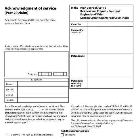 Document preview: The Importance of the N213(LCC) Form in Commercial Disputes — Legal & justice