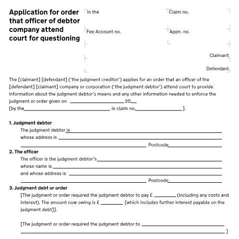 Document preview: How Form N316A Powers Corporate Debt Investigation Through Court — Legal & justice