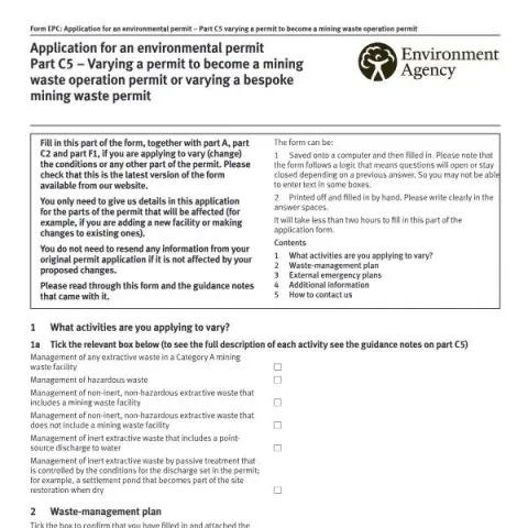 Document preview: Understanding Mining Waste Permit Variations in the UK — Government & admin (C5)
