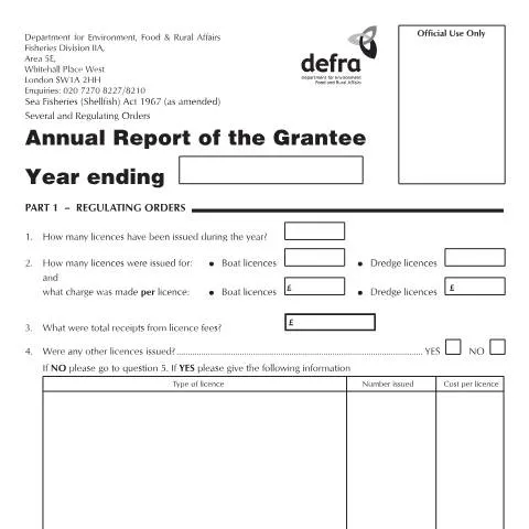 Document preview: Understanding the Annual Report of the Grantee for Fisheries — Government & admin