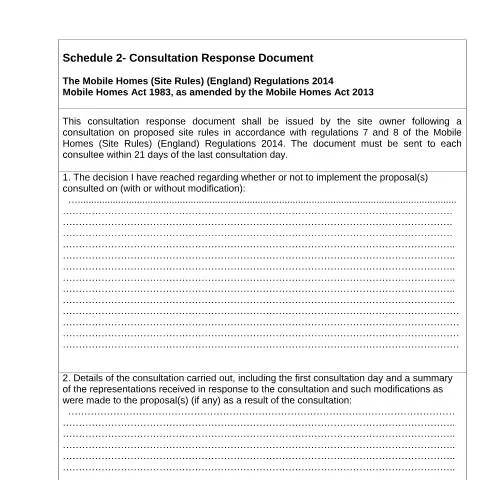 Document preview: Understanding the Park Homes Consultation Response — Property & real estate