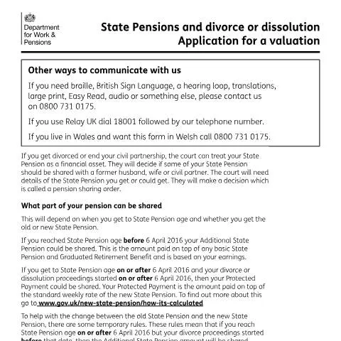 Document preview: How Courts Value State Pensions in Divorce and Dissolution Cases — Retirement & pension