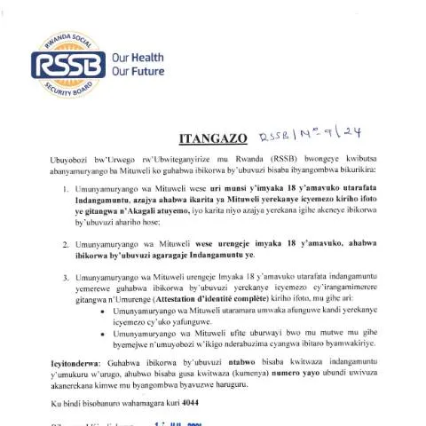 Document preview: Understanding the Importance of the CBHI Announcement in Rwanda — Government & admin (CERFA n°cbhi_announcement_merged_1b0393c5d6)