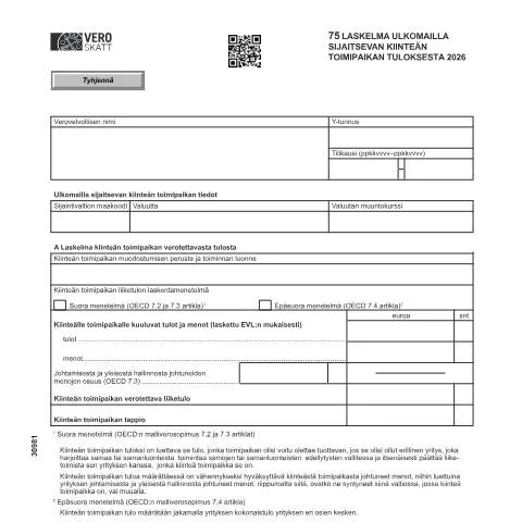Document preview: Verovelvollisten velvollisuudet ulkomailla sijaitsevissa — Verot & verotus (CERFA n°Vero 3098)