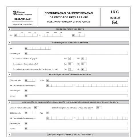 Pré-visualização do documento Modelo 54 e a Transparência Fiscal das Multinacionais em Portugal — Impostos (CERFA n°Modelo 54)