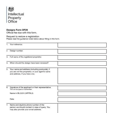 Document preview: How to Restore a Lapsed Design Registration in the UK — Government & admin