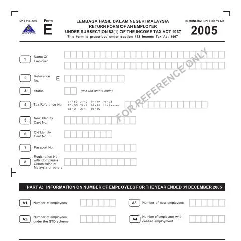 Document preview: Mengapa Borang E 2005 Penting untuk Majikan di Malaysia? — Cukai & percukaian