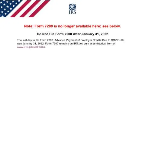 Document preview: Understanding IRS Instructions for Form 7200 and Its Relevance — Taxes (CERFA n°INST-7200)