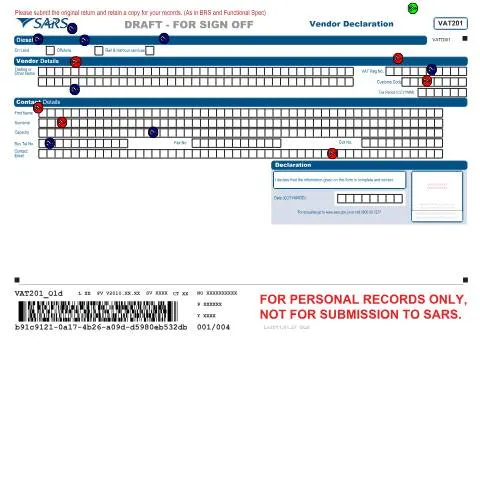 Document preview: Understanding the VAT201 Vendor Declaration Form — Taxes (CERFA n°VAT201)
