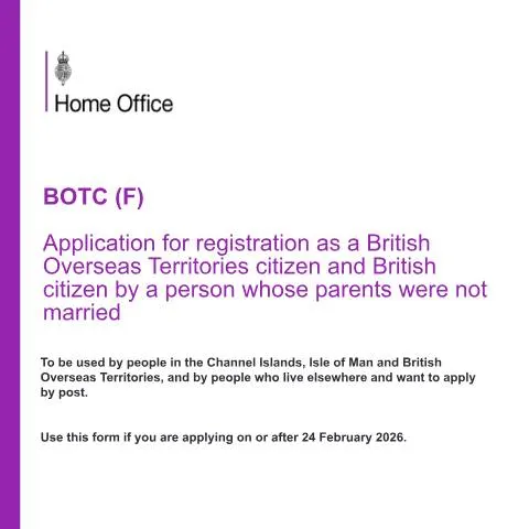 Document preview: British Overseas Territories Citizenship Registration Through — Immigration & visas