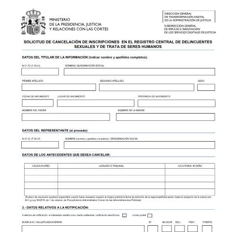 Vista previa del documento Trámite para la Cancelación de Antecedentes Penales — Trámites administrativos