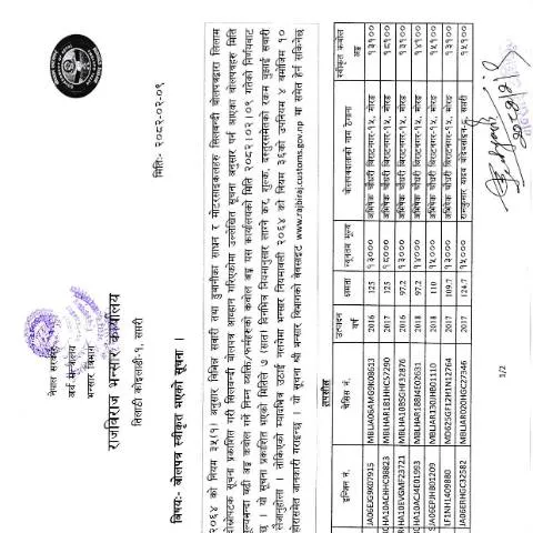 Document preview: राजविराज भन्सार कार्यालयको बोलपत्र स्वीकृत सूचना २०८२-०२-०९ को महत्त्व — प्रशासनिक प्रक्रिया (CERFA n°राजविराज भन्सार कार्यालयको बोलपत्र स्वीकृत भएको सम्बन्धी सूचना २०८२ ०२ ०९ 05sfsi)