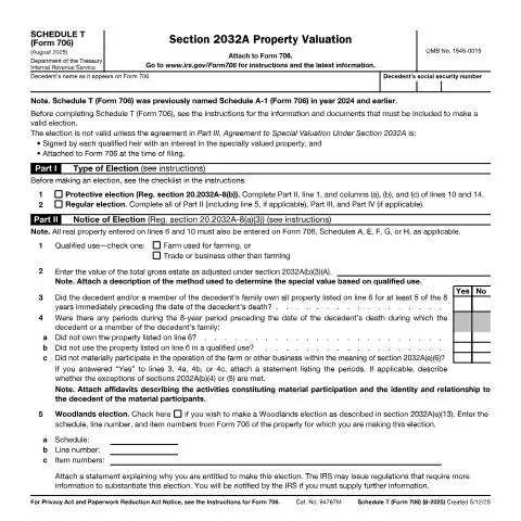 Document preview: The Importance of IRS Form 706ST in Estate Administration — Taxes (CERFA n°706ST)