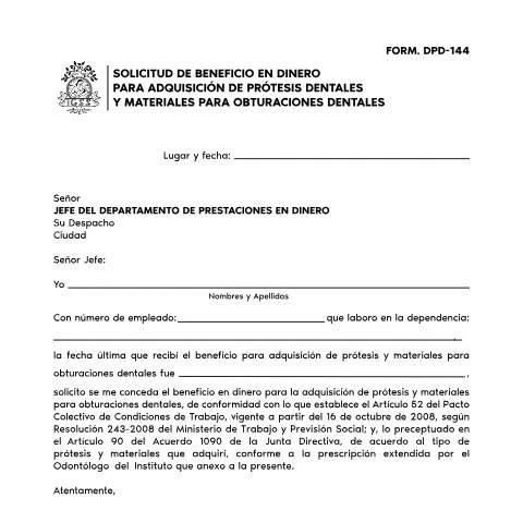 Vista previa del documento Importancia del Formulario DPD 144 en la Salud Dental — Trámites administrativos (CERFA n°DPD-144)