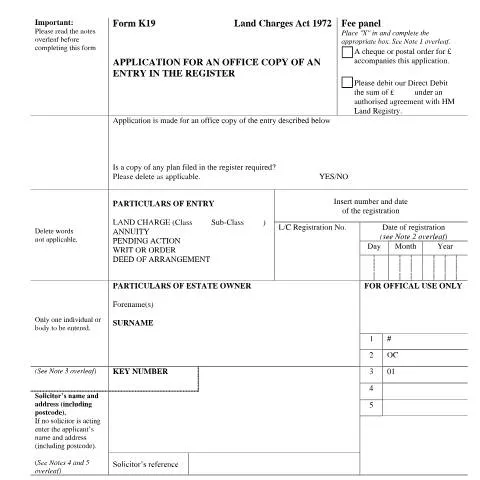 Document preview: Understanding Land Charges Register Office Copy Entries — Property & real estate