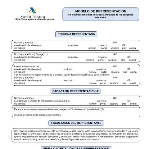 Vista previa del documento Modelo de Representación: Defiende tus Derechos Fiscales — Trámites administrativos