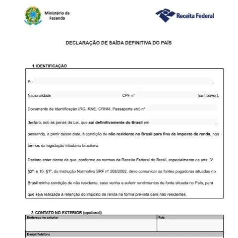 Pré-visualização do documento O Que é a Declaração Simples de Saída do Brasil? — Estado civil e identidade
