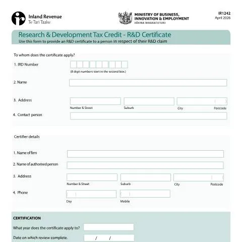 Document preview: Essential Insights on the IR1242-2026-Apr Form for Researchers — Government & admin (CERFA n°IR1242)
