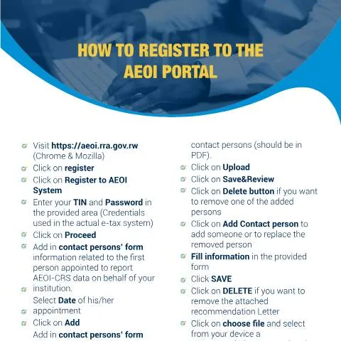 Document preview: Mastering the AEOI Registration Process in Rwanda — Government & admin (CERFA n°How_to_register_to_AEOI_Final)