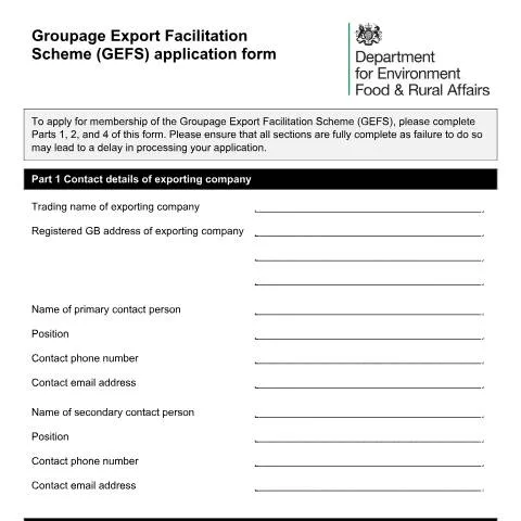 Document preview: Understanding the Groupage Export Facilitation Scheme Application — Government & admin