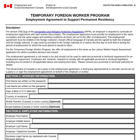Document preview: Understanding the Importance of EMP5714 for Permanent Residency — Work & employment (CERFA n°EMP5714)