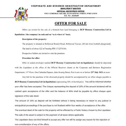 Document preview: Understanding the Offer for Sale - RCP - 31.05.2021 — Government & admin (Offer-for-Sale-RCP-31.05.2021)