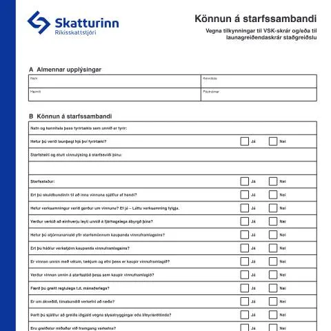 Document preview: Skref til að skrá sig í VSK-skrá eða launagreiðendaskrá — Skattar & fjármál (CERFA n°RSK 10.31)