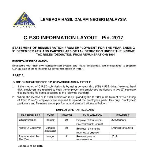 Document preview: Peranan Borang C.P.8D dalam Pengurusan Sumber Manusia — Cukai & percukaian