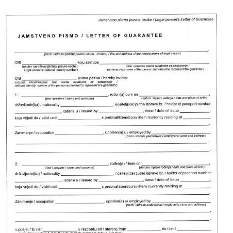 Document preview: Razumijevanje jamstvenog pisma pravne osobe — Administrativni postupci (CERFA n°Jamstveno pismo pravne osobe)