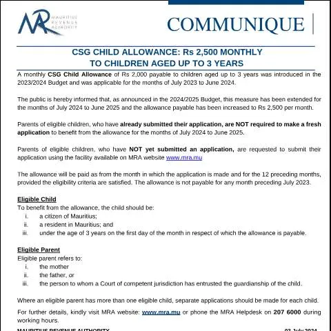 Document preview: Maximize Your CSG Child Allowance Benefits Today — Government & admin (CSGChildAllowance030724)