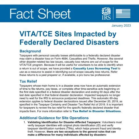 Document preview: Navigating Tax Relief with IRS Publication 5396 — Taxes (CERFA n°PUB-5396)