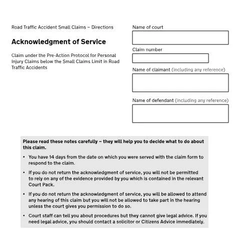 Document preview: Understanding Road Traffic Accident Small Claims Directions Framework — Legal & justice