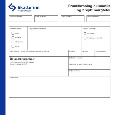 Document preview: Mikilvægi frumskráningar ökumælis á Íslandi — Stjórnsýsla (CERFA n°RSK 18.31)