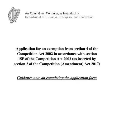 Document preview: Trade Union Exemption Application Process under the Competition Act — Government & admin