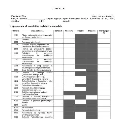 Document preview: Razumevanje Ugovora zoper informativni izračun dohodnine — Davki & obdavčitev (CERFA n°Doh-Ugo)