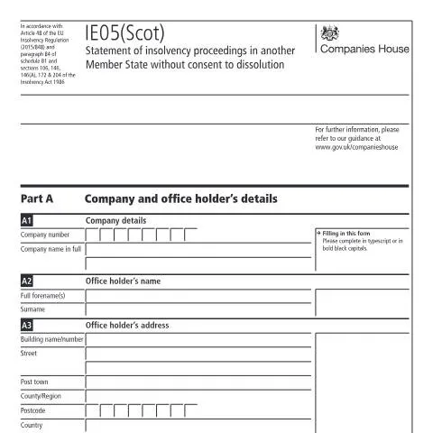 Document preview: Understanding the IE05(Scot) Document in Insolvency — Business